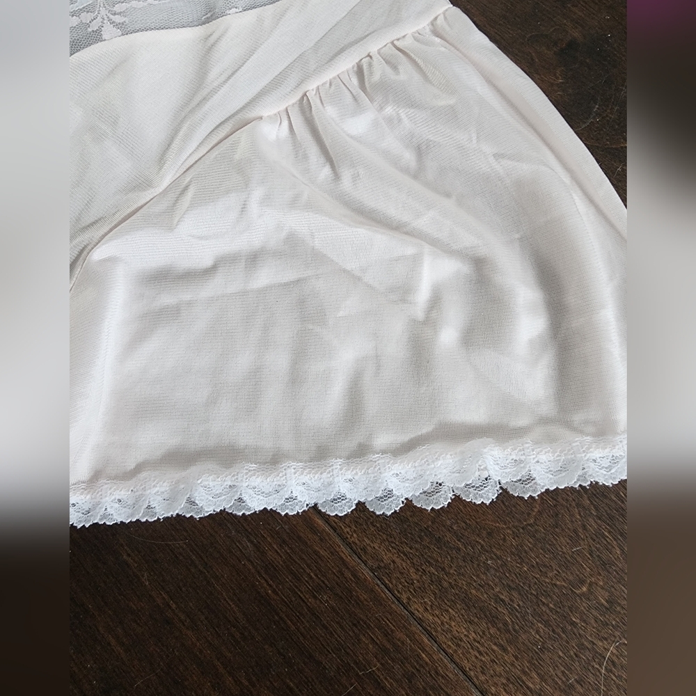 Vintage Lace Pink Nightie Slip Nightgown - Picture 6 of 11